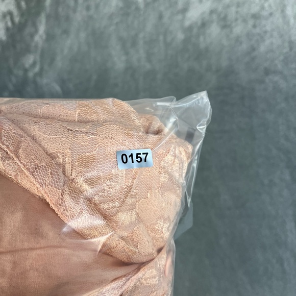 Vintage 90s Passports Pier 1 Pink Lace Midi Dress Medium Cottagecore Dainty - Picture 15 of 15